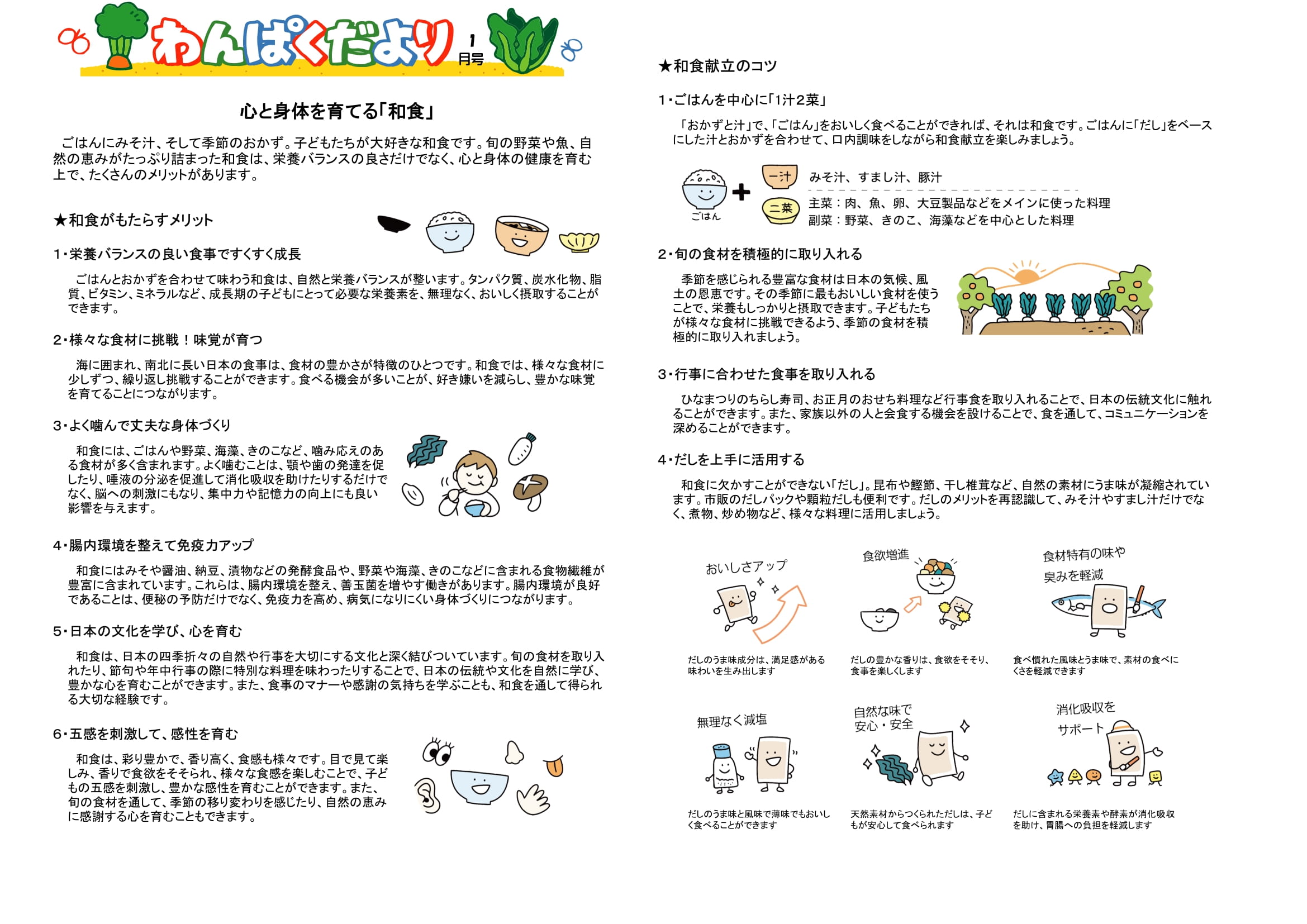 令和7年1月食育だより