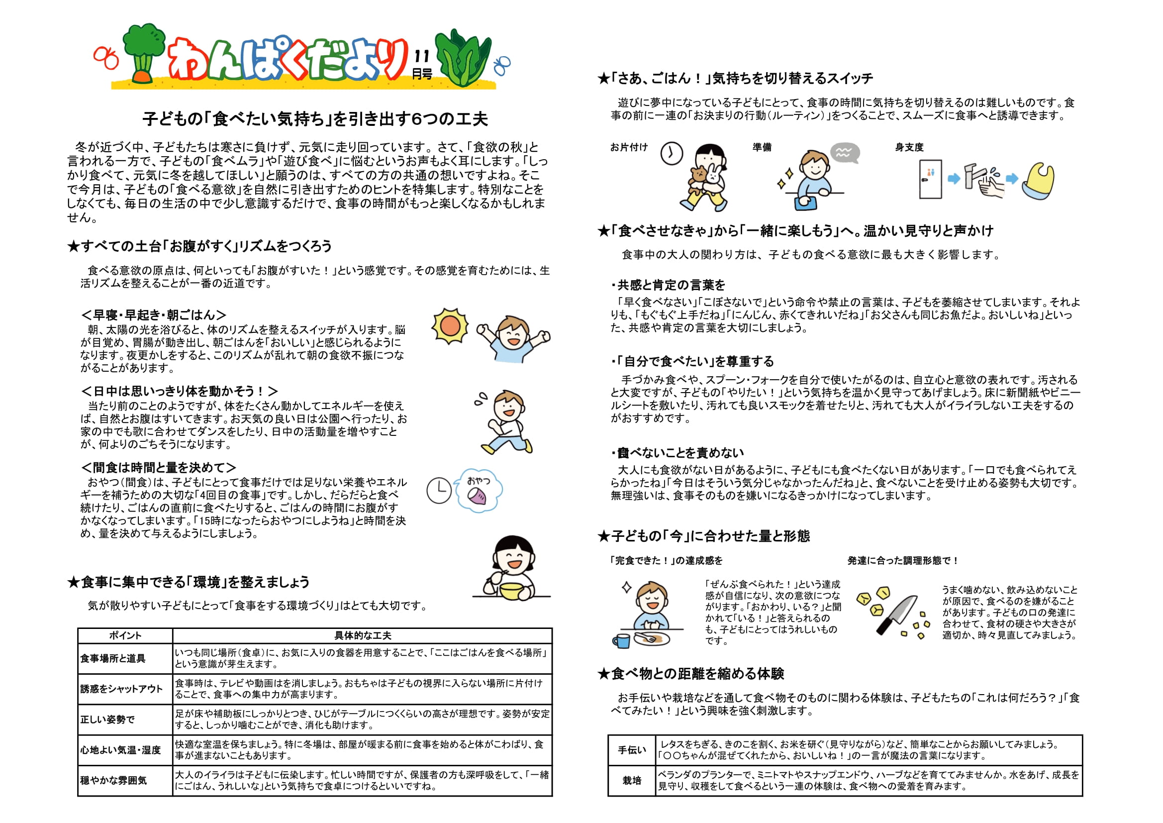 令和7年11月 食育だより